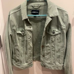 Lands End Green jean jacket